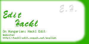 edit hackl business card